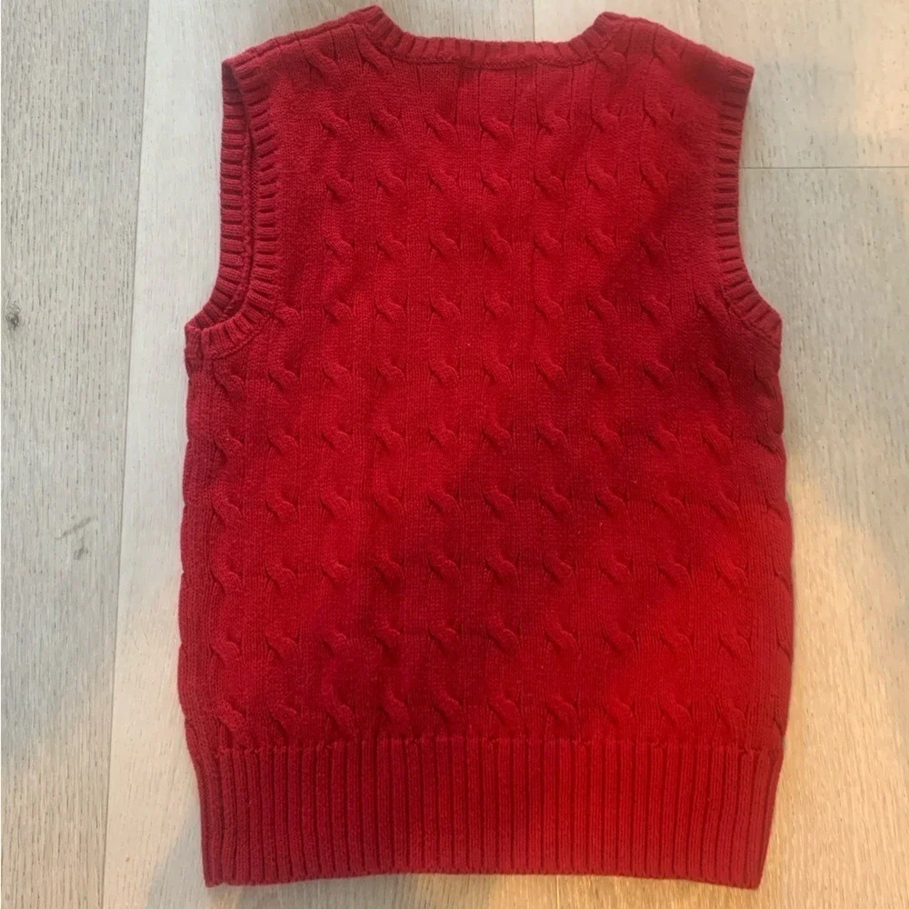 Ralph Lauren Boys 6 Cable Knit Cotton Sweater Vest‎